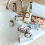 Nesti Dante Florence Dolce Vivere Lake Como Soap 250g – assorted display beside sink with towel and tap