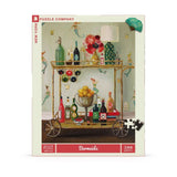 New York Puzzle Company Janet Hill Barmaids Puzzle 500 Piece showing vintage bar cart artwork