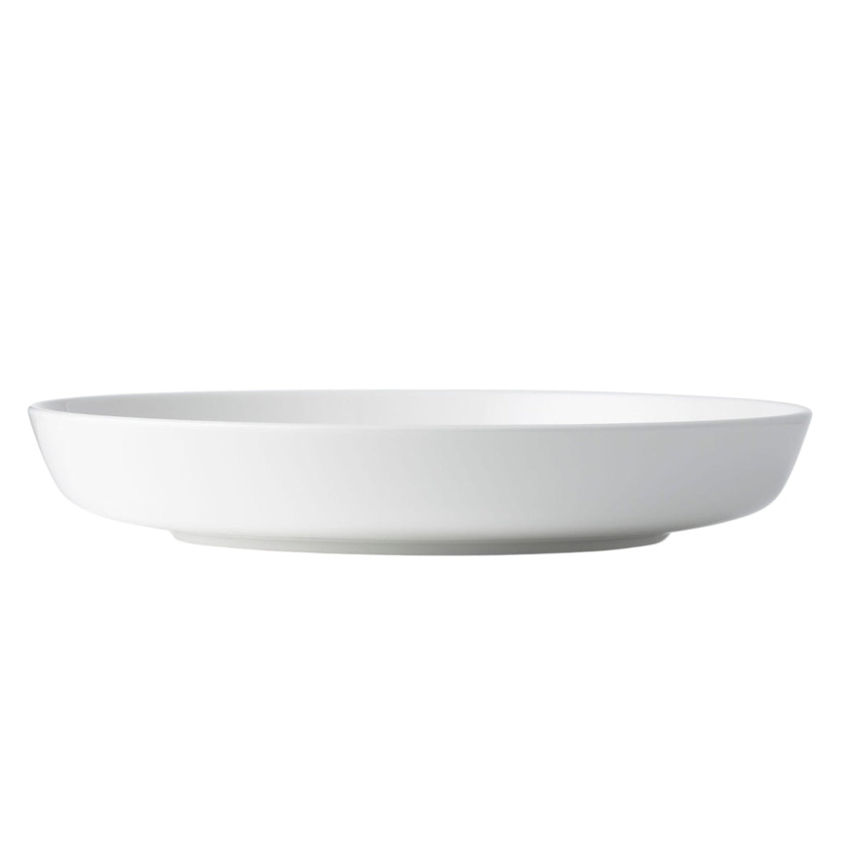 Noritake Marc Newson Round Serving Bowl 30cm – side view of plain white serving bowl
