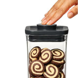 OXO POP 2.0 3 piece airtight food storage container set black lids kitchen pantry organisers