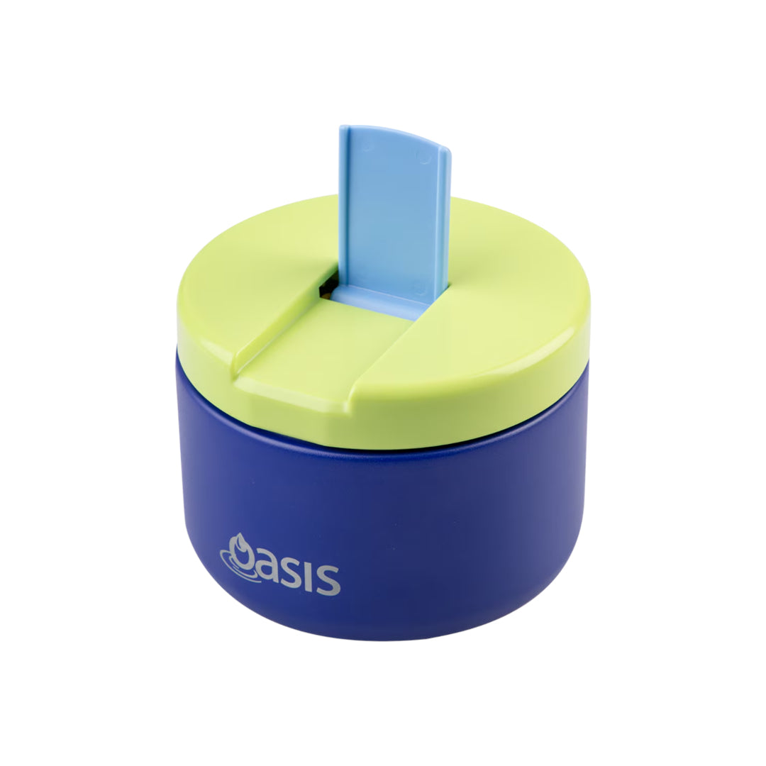 Oasis Stainless Steel Double Wall Insulated Food Flask Peacock Blue 300ml