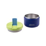 Oasis Stainless Steel Double Wall Insulated Food Flask Peacock Blue 300ml