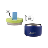 Oasis Stainless Steel Double Wall Insulated Food Flask Peacock Blue 300ml