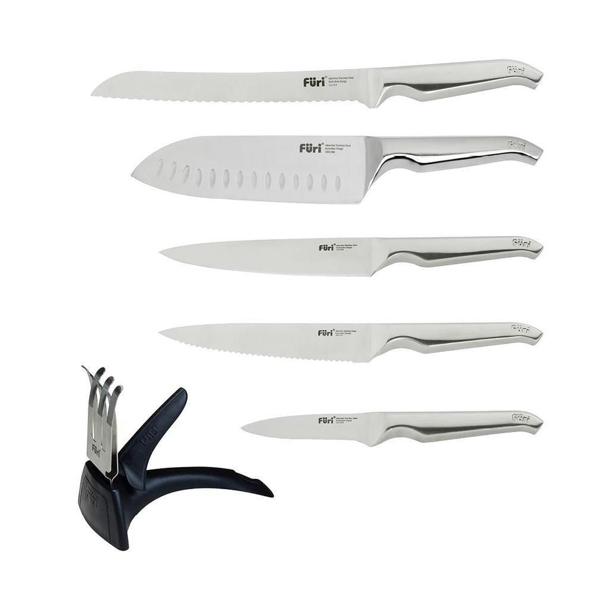 Furi Pro Wood Knife Block Set 7 Piece