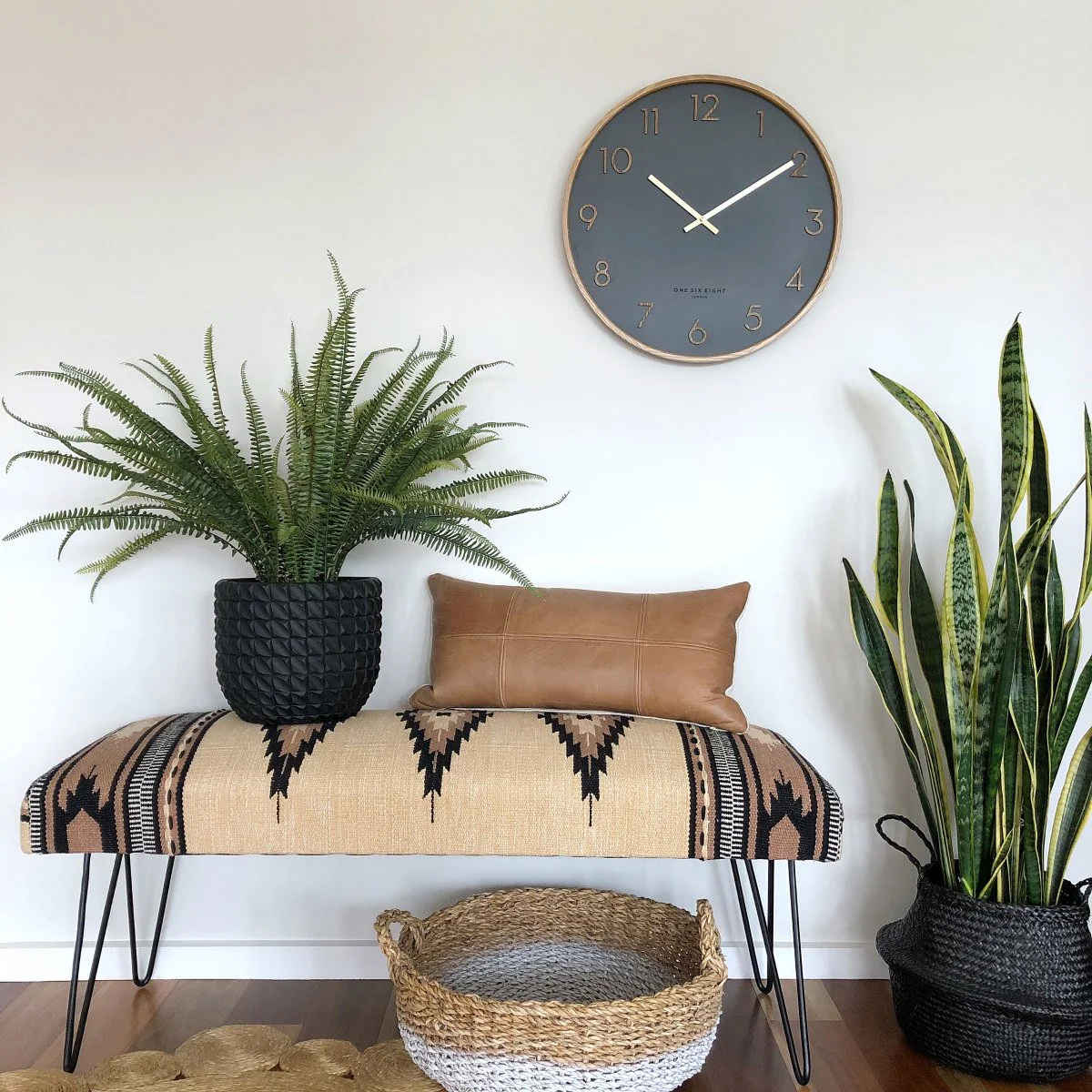 One Six Eight London Scarlett Wall Clock Charcoal 35cm | Minimax