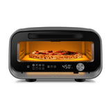 Ooni Volt 2 Pizza Oven Charcoal – labeled front diagram showing controls and display