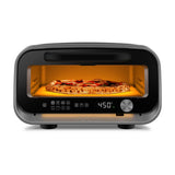 Ooni Volt 2 Pizza Oven Charcoal – labeled front diagram showing controls and display