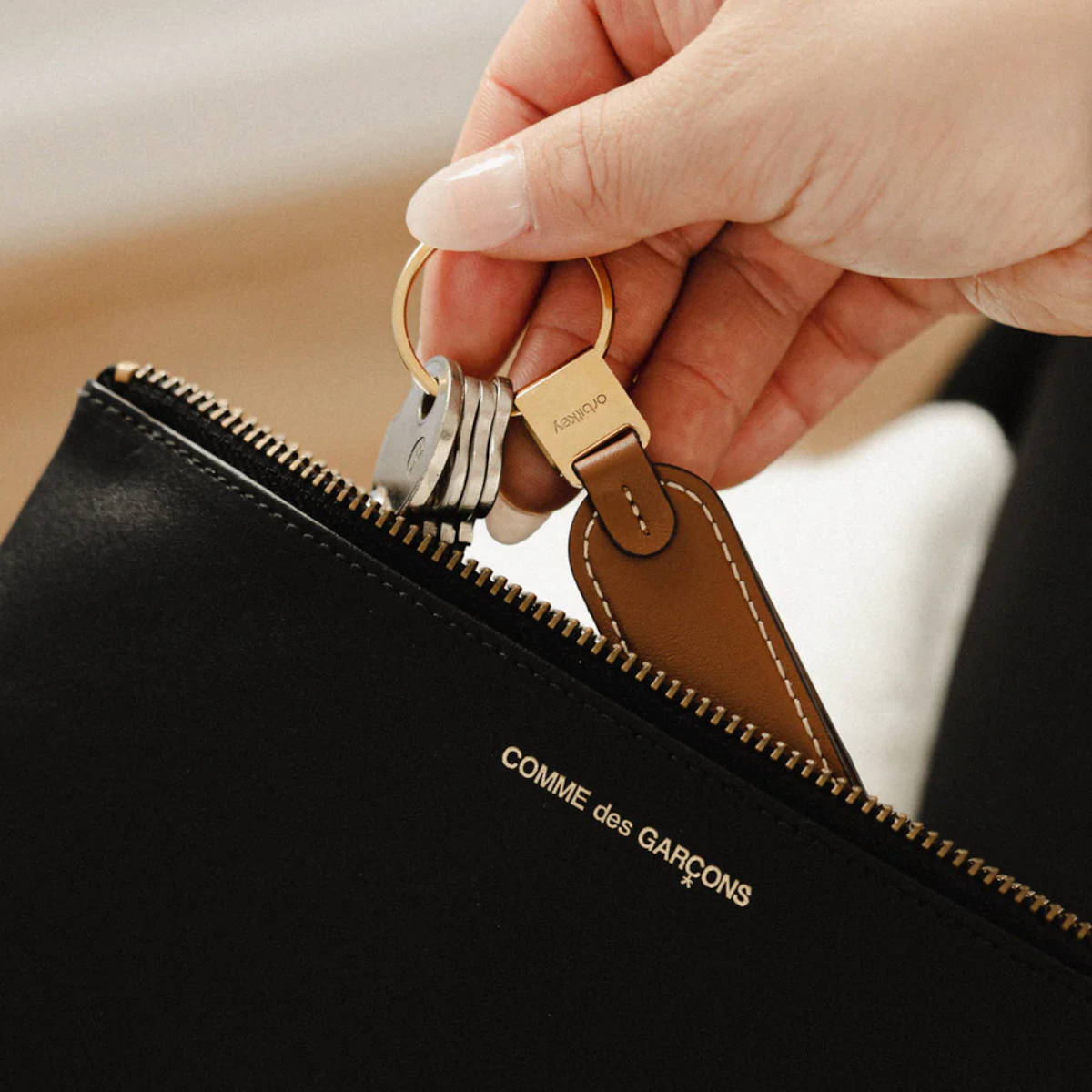 Orbitkey Loop Keychain Caramel | Minimax