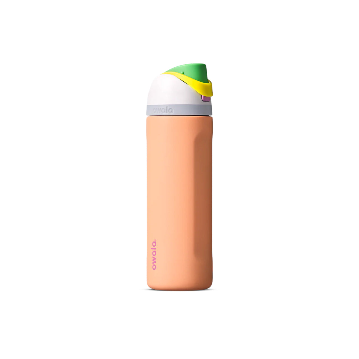 Owala FreeSip 710ml bottle in Peachy Keen with vibrant colour accents
