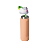 Dual drinking design with integrated straw and wide-mouth spout