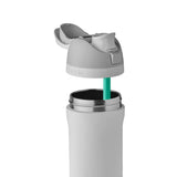 Dual sip and straw lid with internal straw for easy hydration