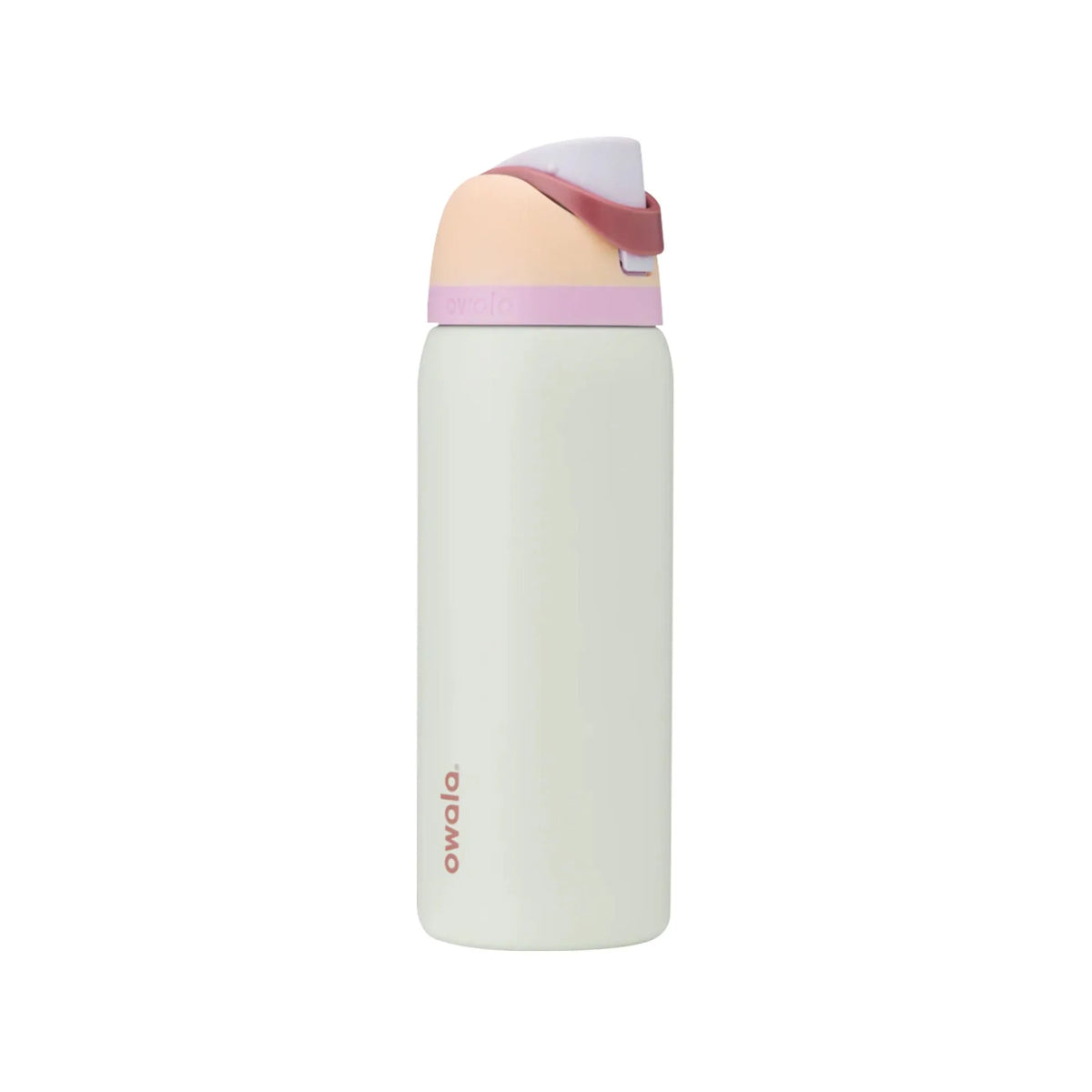 Owala FreeSip 945ml bottle in Coastal Mist with soft pastel finish
