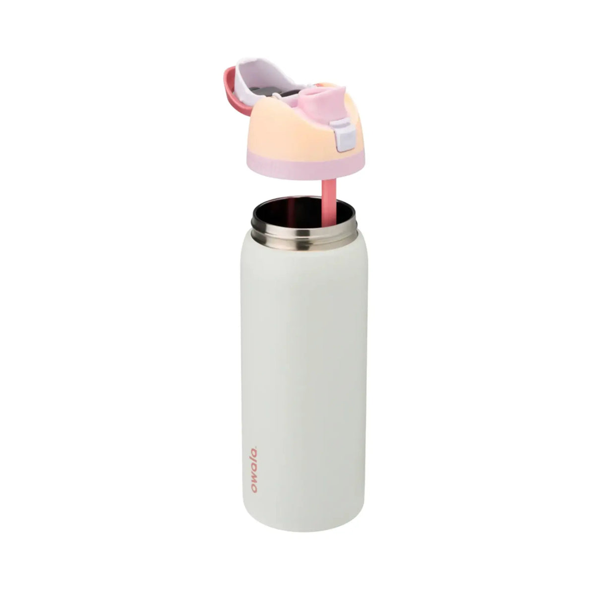Dual drinking system with built-in straw and wide-mouth opening