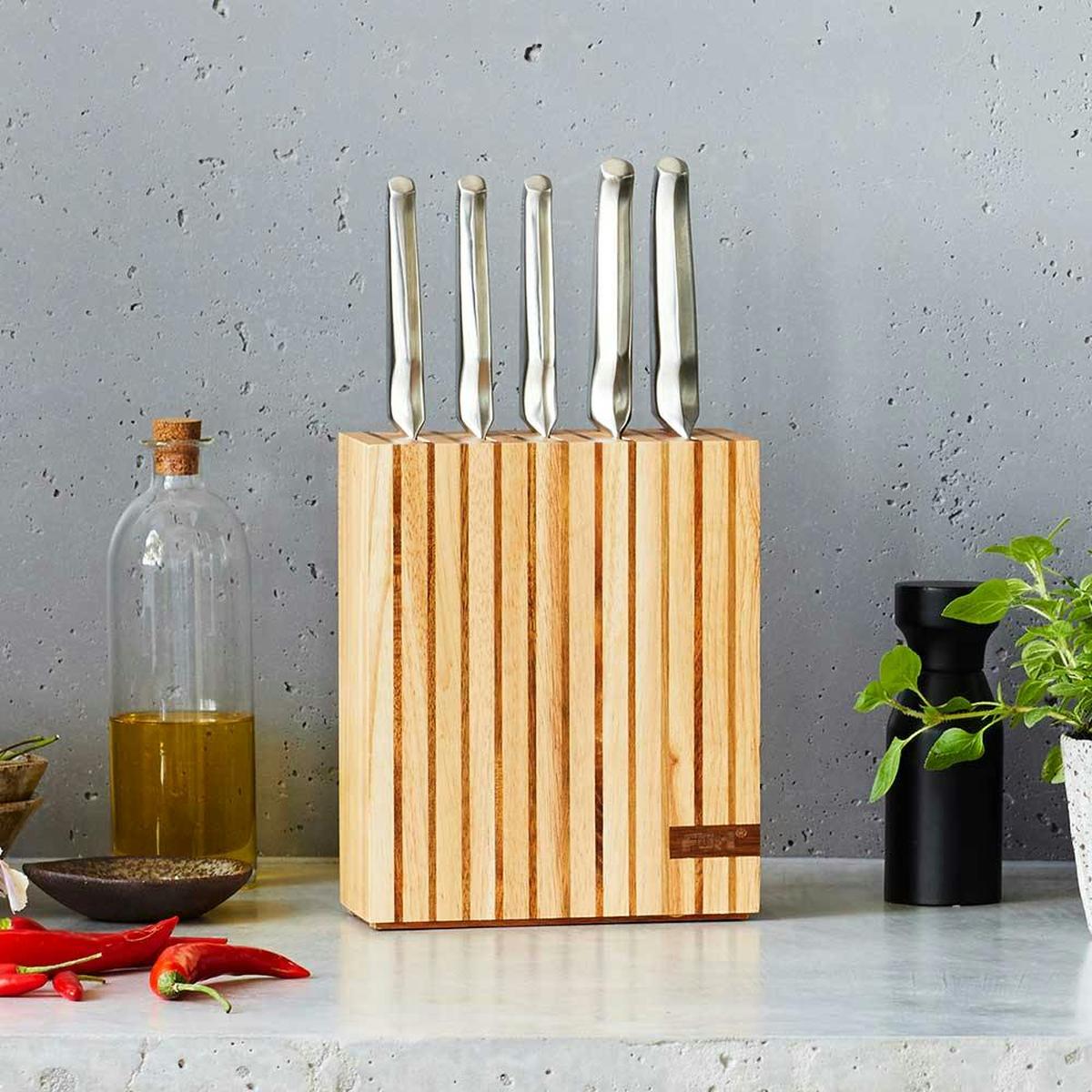 Furi Pro Wood Knife Block Set 7 Piece
