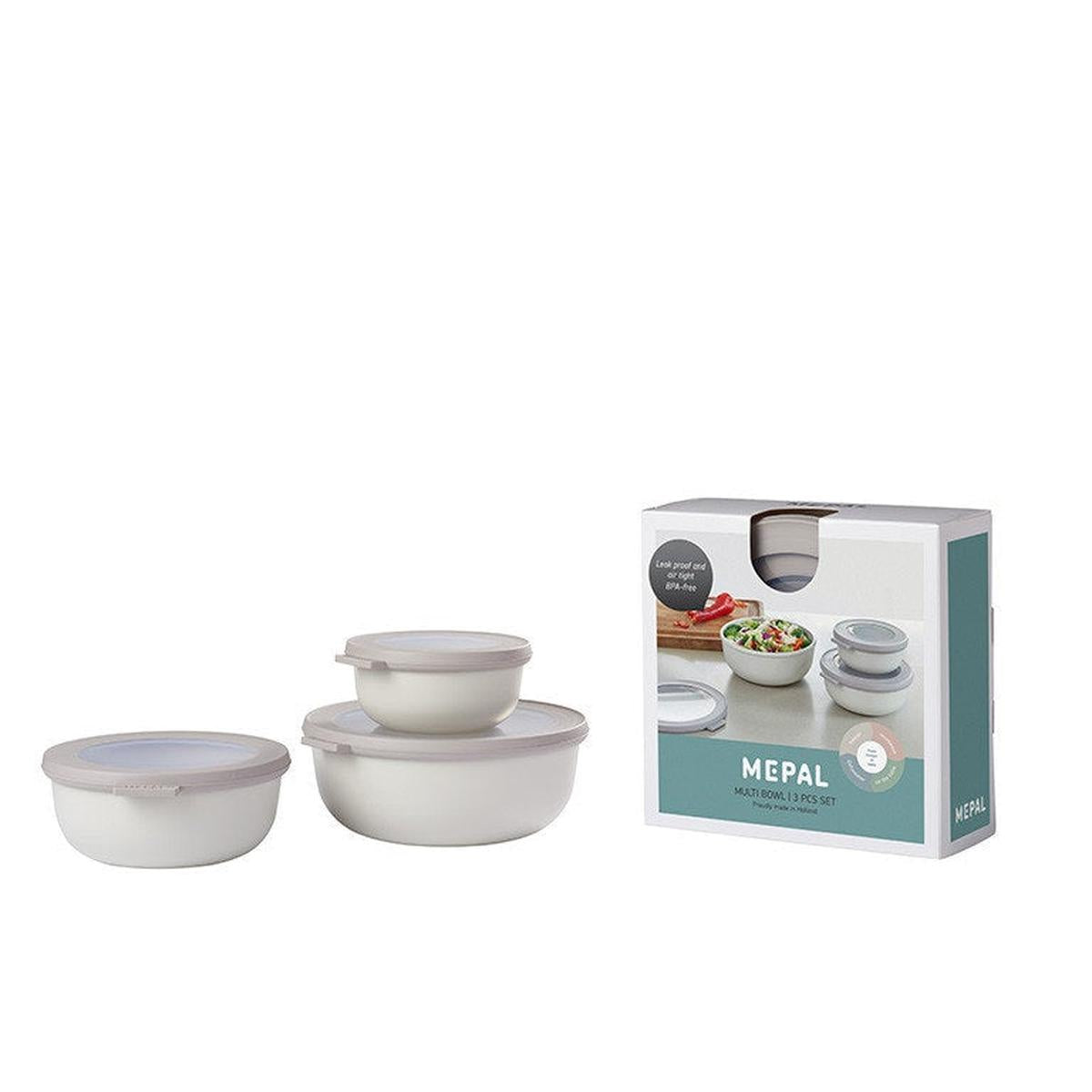 Mepal Cirqula Round Set of 3 (350ml+750ml+1250ml) - Nordic White