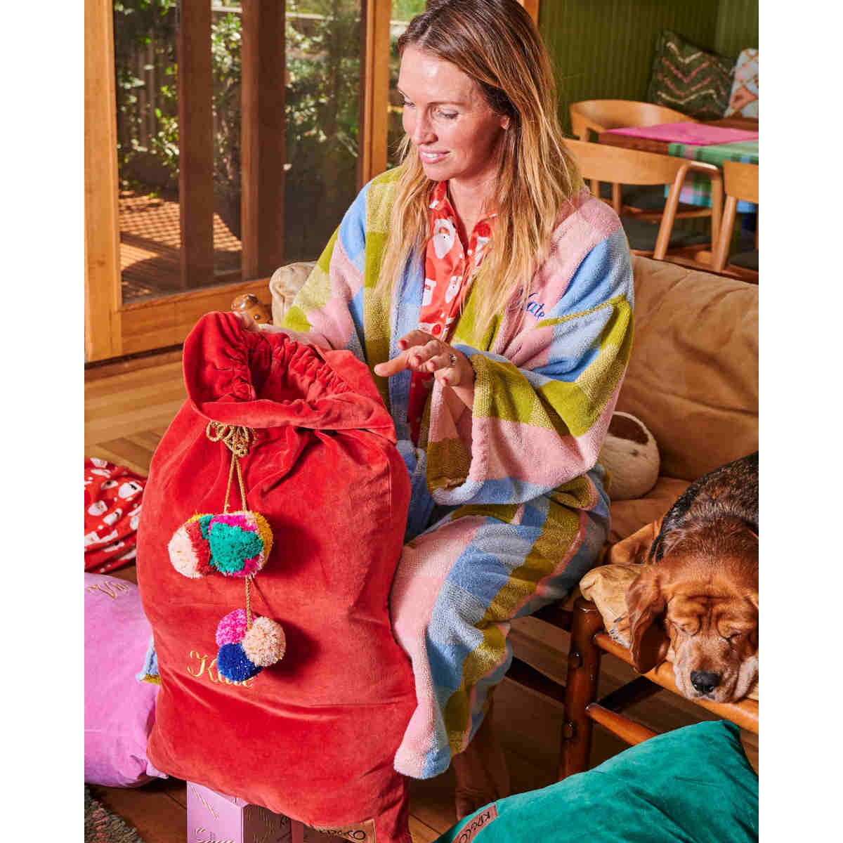 Kip&Co Velvet Santa Sack Red 20x29cm | Minimax
