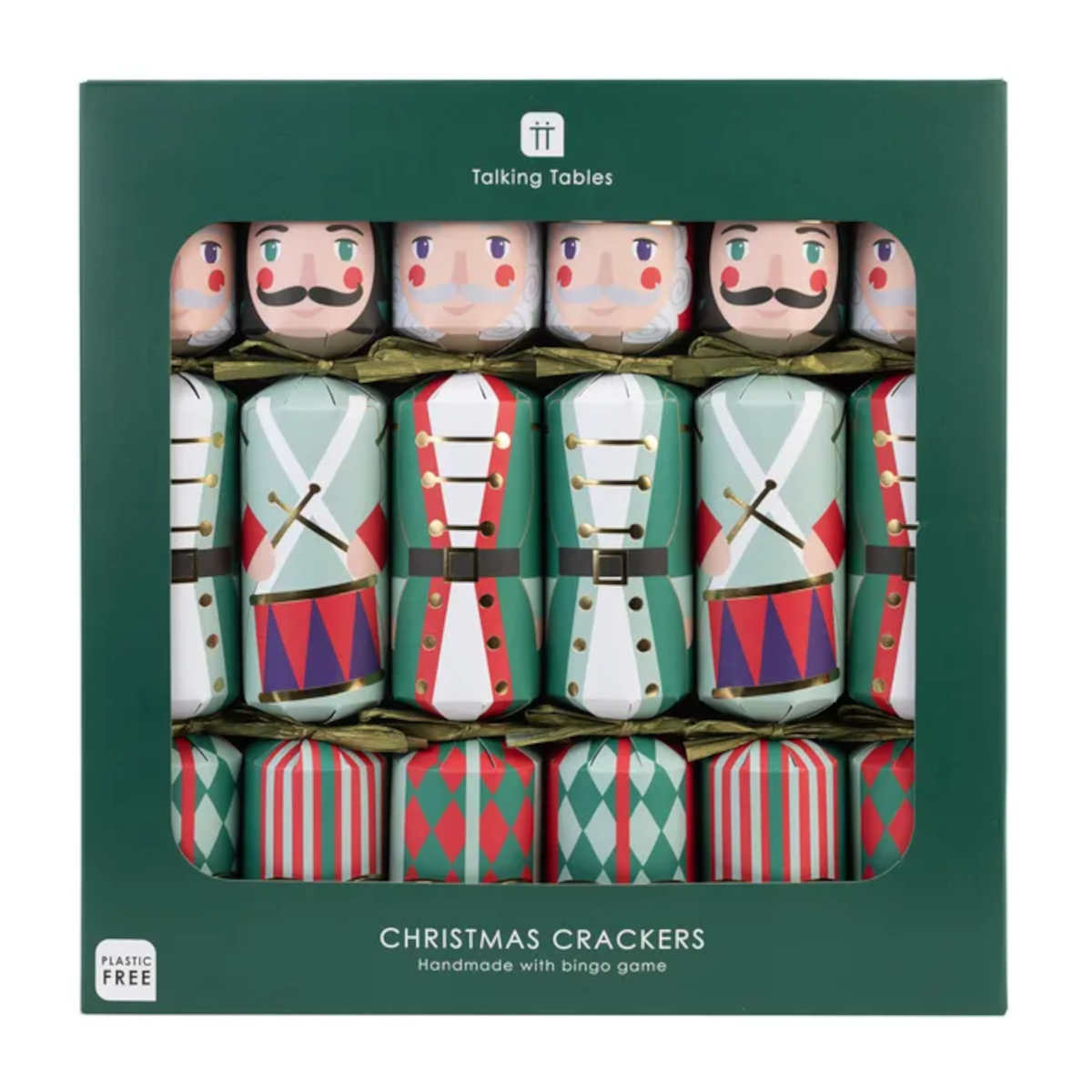 Talking Table Bingo Game Christmas Crackers 30cm (Set of 6) | Minimax
