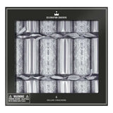 Celebration Crackers Deluxe Crackers Silver Damask 12 Inch (Set of 6) | Minimax