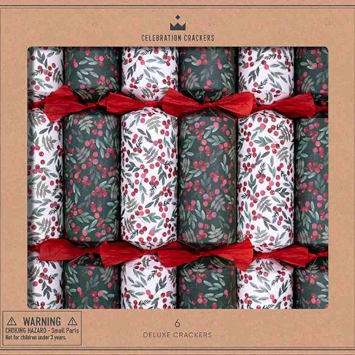 Celebration Crackers Deluxe Ditsy Berries Cracker 30cm (Set of 6) | Minimax