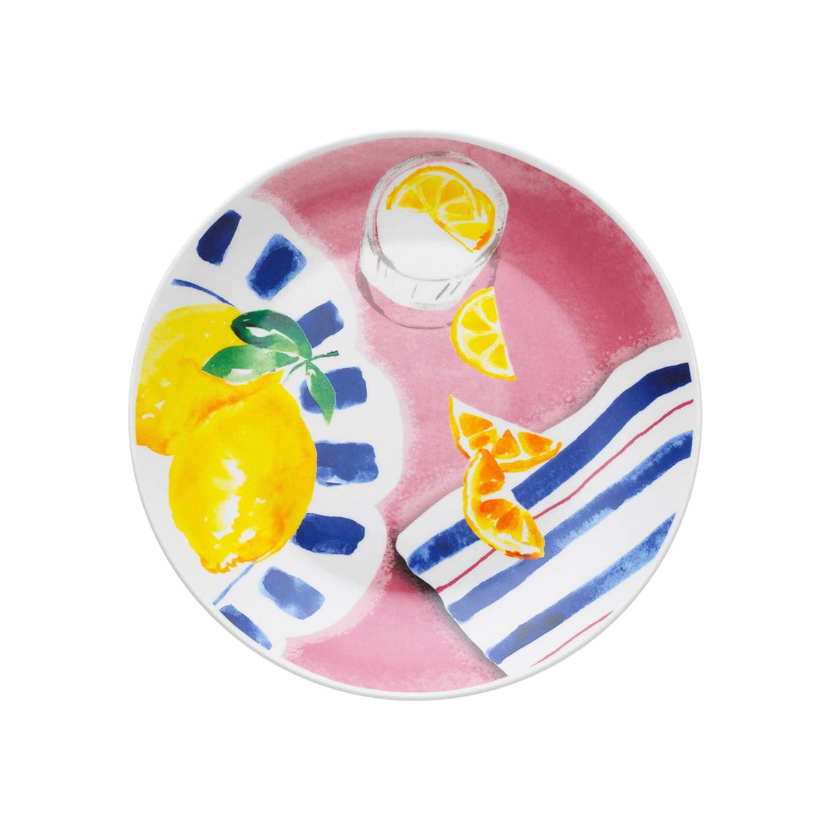 Porto Positano Side Plate with Lemon and Orange Summer Design 20cm | Minimax