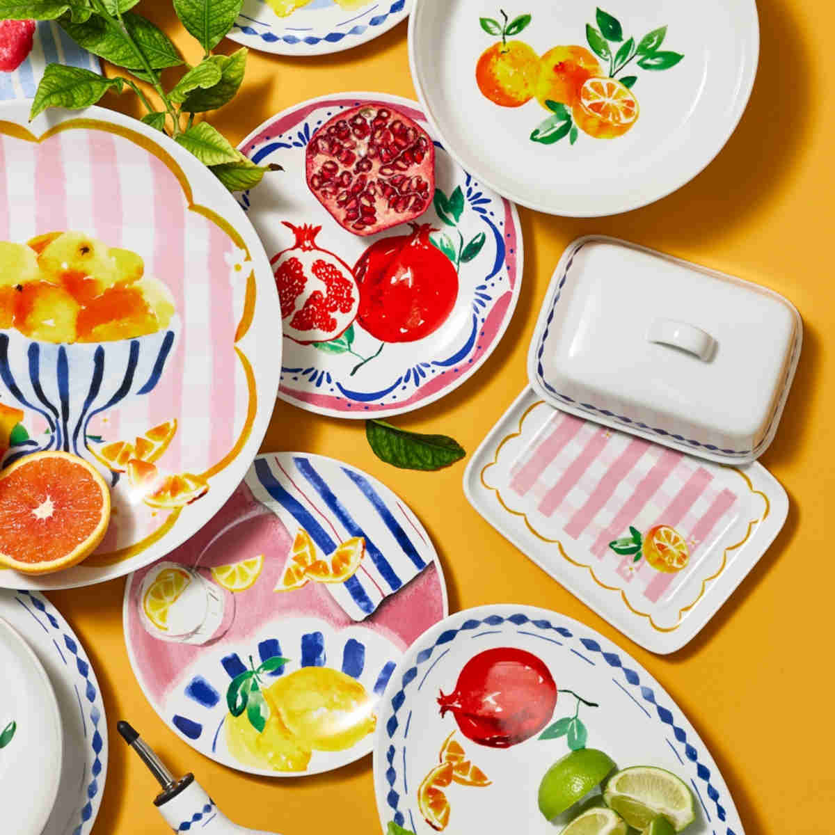 Porto Positano Side Plate with Lemon and Orange Summer Design 20cm | Minimax