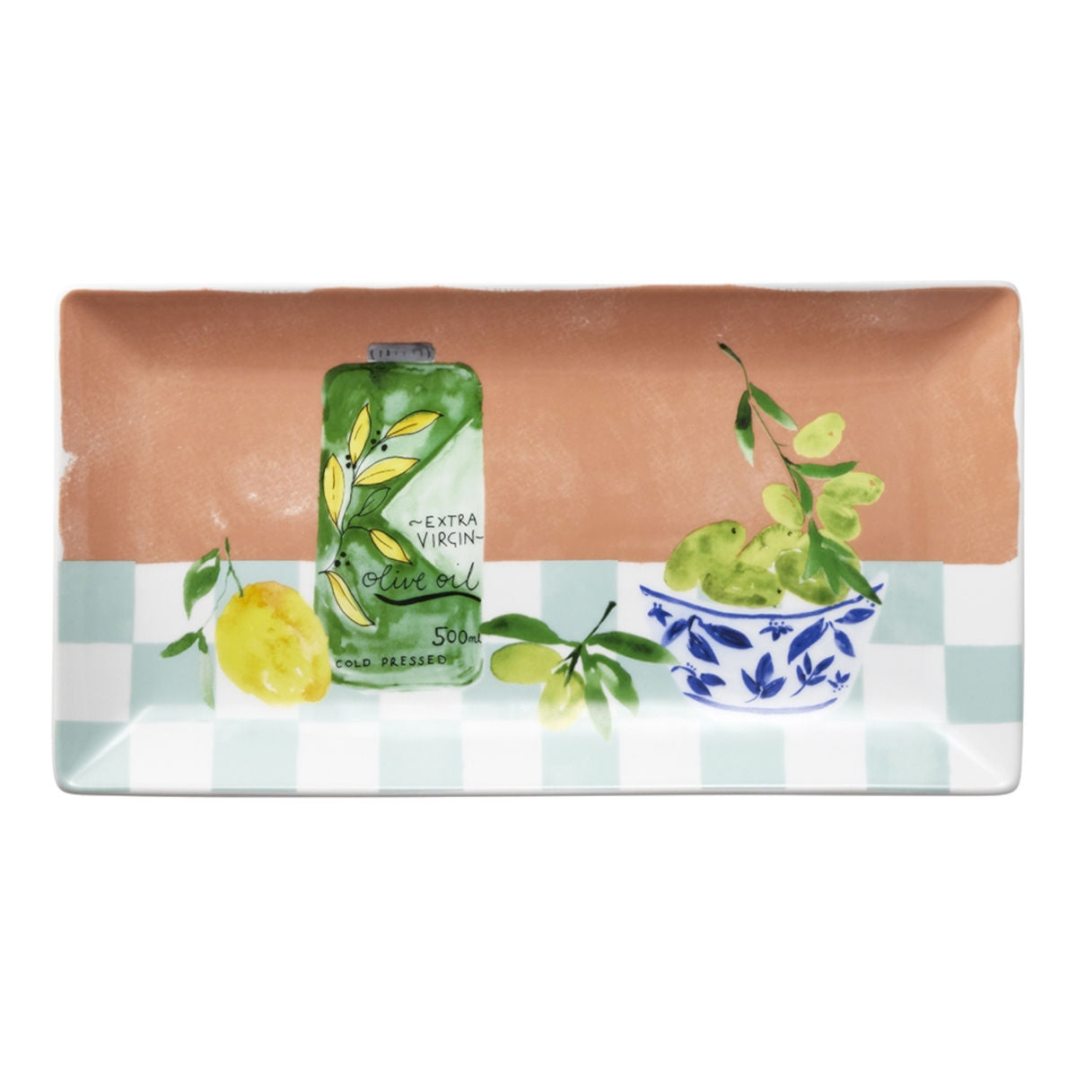 Porto Valentina Rectangular Platter Olive Oil 29cm