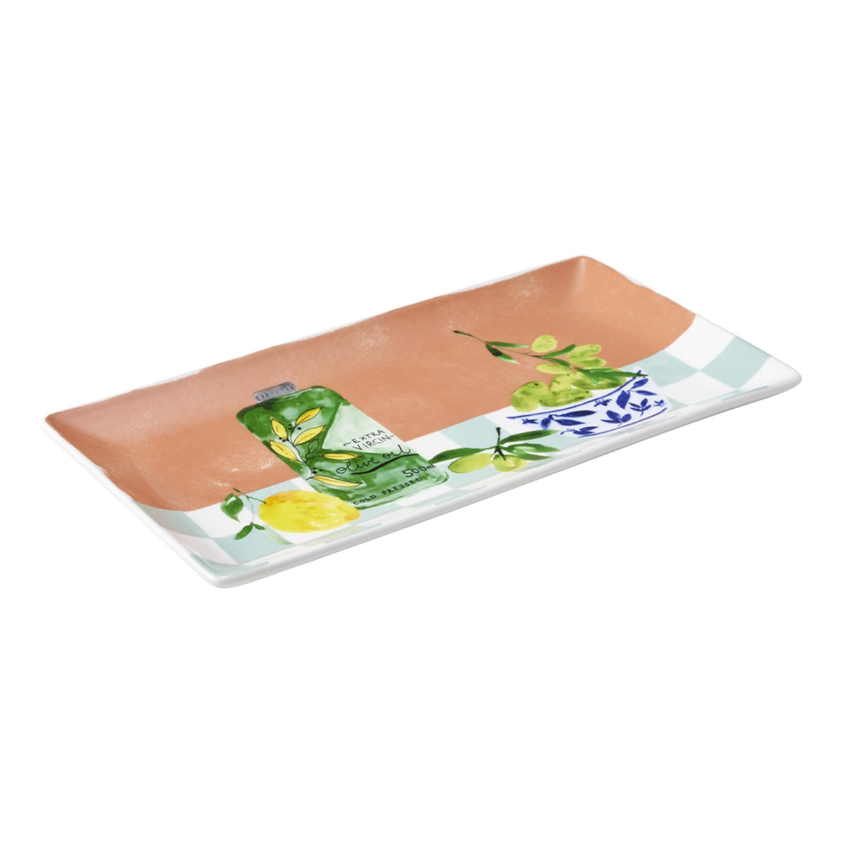 Porto Valentina Rectangular Platter Olive Oil 29cm