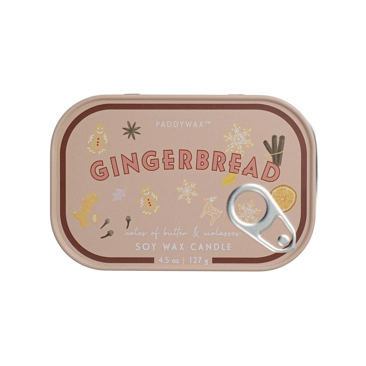 Paddywax Bistro Gingerbread Tin Candle 127g | Minimax