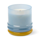 Paddywax Stacked Zesty Lemon Candle 198g, stacked ceramic candle in lemon-inspired design with lid