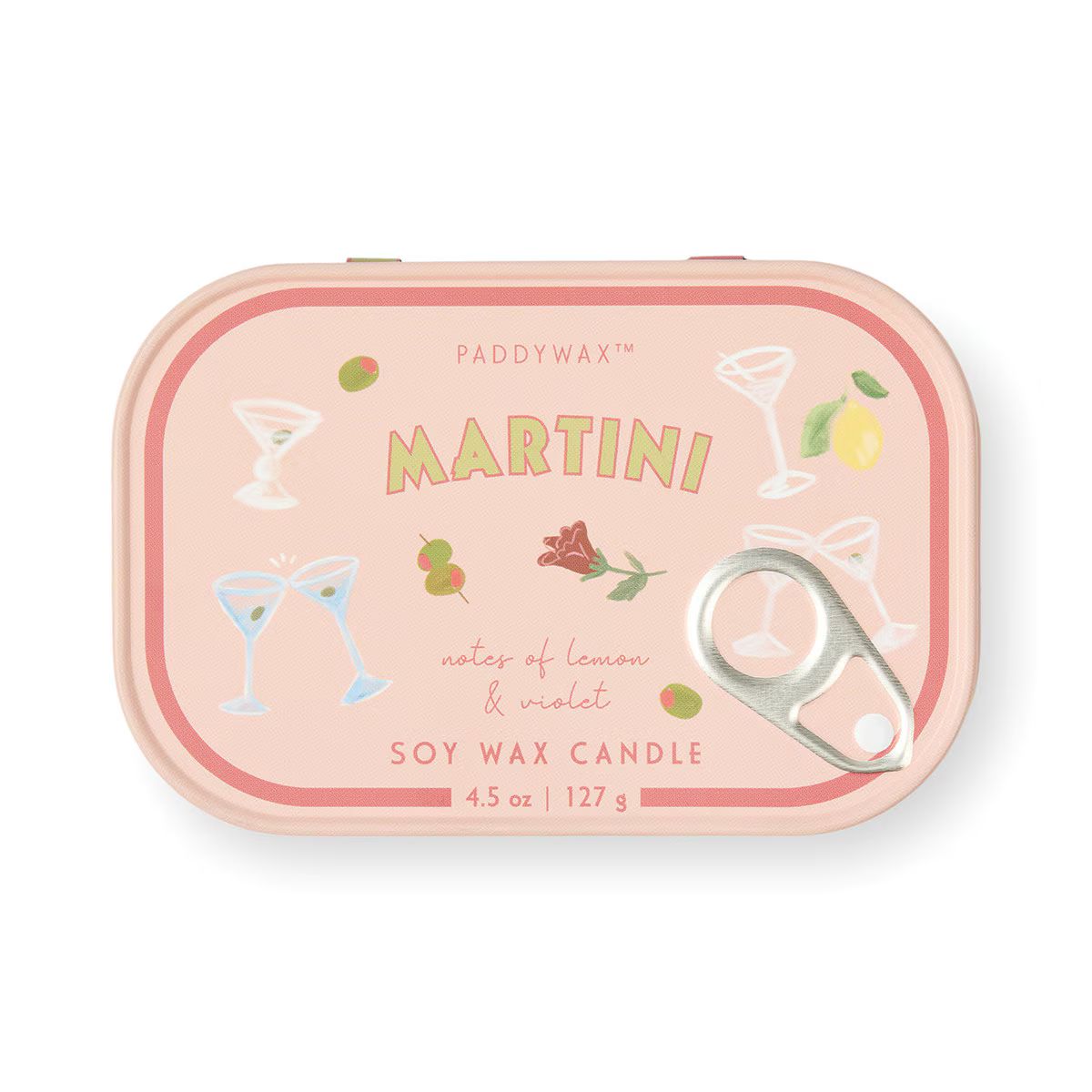 Paddywax Bistro Martini Tin Candle 127g