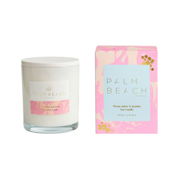 Palm Beach Collection Limited Edition Warm Amber & Jasmine Candle 420g | Minimax