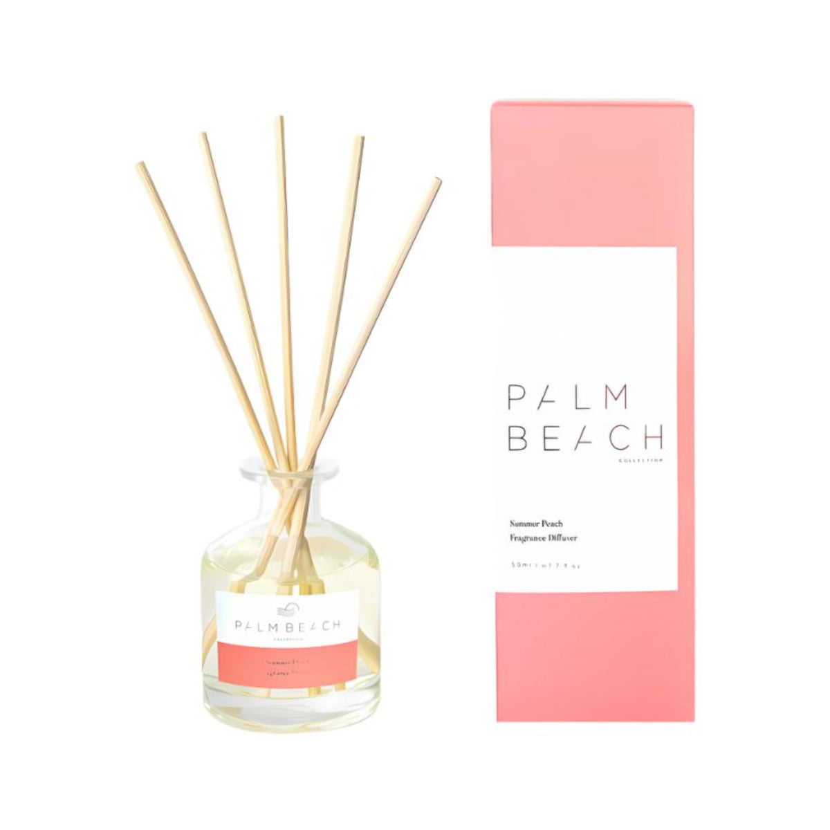 Palm Beach Collection Summer Peach Mini Fragrance Diffuser 50ml | Minimax