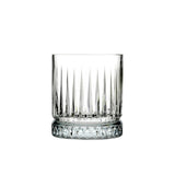Single Pasabahce Elysia 355ml DOF tumbler with elegant cut-glass pattern and thick decorative base.