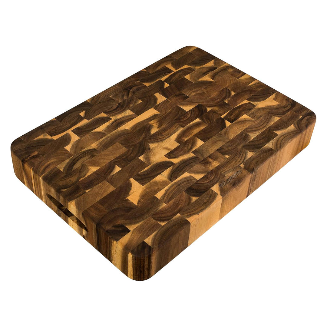 Peer Sorensen end grain chopping board 51 x 35 x 7cm thick wooden butcher block cutting board