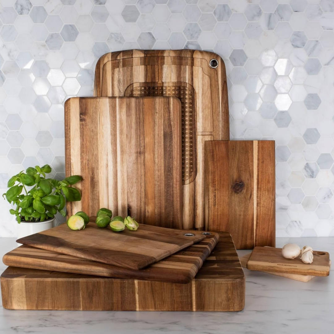 Peer Sorensen end grain chopping board 51 x 35 x 7cm thick wooden butcher block cutting board