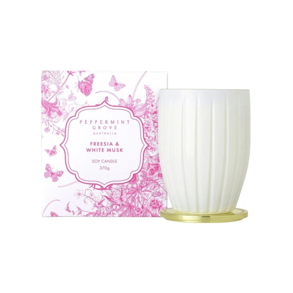 Peppermint Grove Australia Freesia & White Musk Candle Limited Edition 370g | Minimax