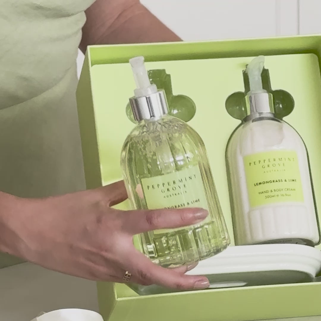 Unboxing the Peppermint Grove hand care set, perfect for gifting or everyday indulgence
