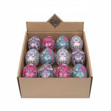 William Morris Egg Tin Large 11.2 x 6.9cm with classic floral pattern on lid