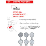 Peugeot Paris u'Select Salt Mill 22cm Chocolate brown wooden grinder with gold knob