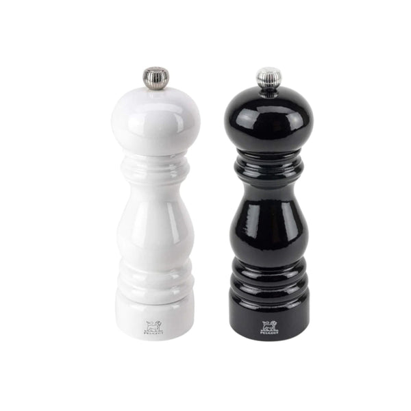 Peugeot Salt and Pepper Mill Duo Black and White Gloss 18cm