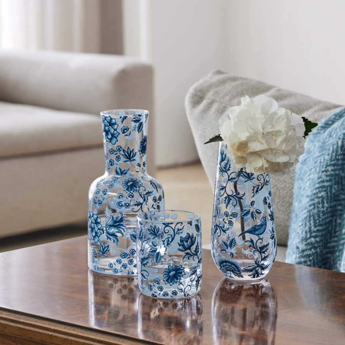 Pilbeam Living Chinoiserie Water Carafe Set Blue 770ml | Minimax