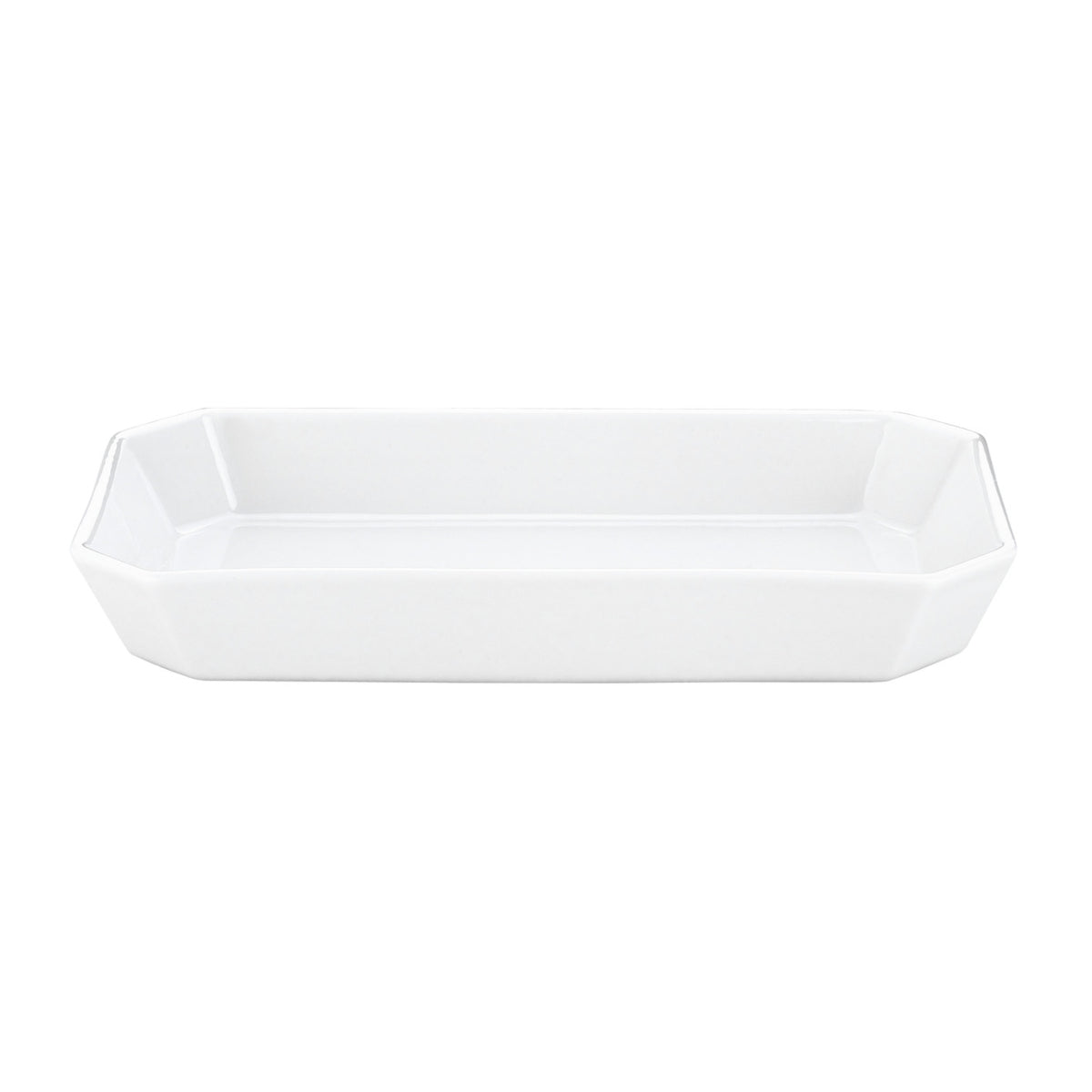 Pillivuyt Deep Rectangle Baker 2.75L – studio view, empty dish with straight rectangular shape and clean white finish