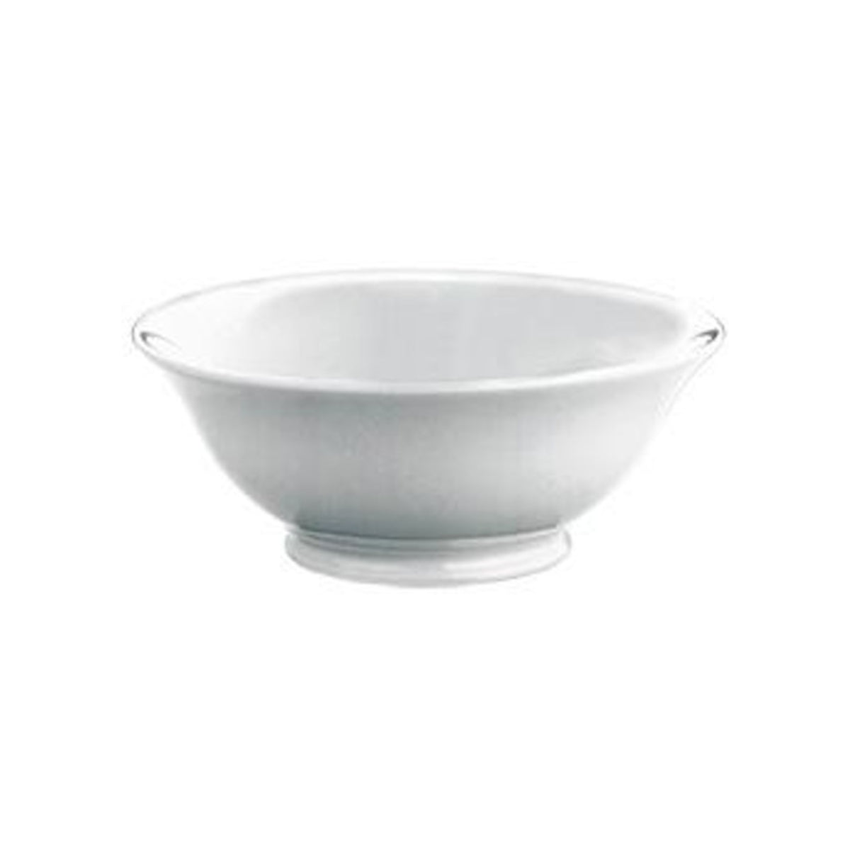 Pillivuyt Ordinaire Salad Bowl 19.5cm – elegant white porcelain bowl with flared rim and footed base