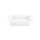Pillivuyt Square Roasting Dish 14cm x 16cm – plain white porcelain dish with integrated side handles.