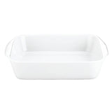 Pillivuyt Square Roasting Dish 22x26cm – plain white porcelain dish with integrated side handles
