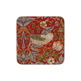 Pimpernel Strawberry Thief Coasters Red Set of 6 | Minimax