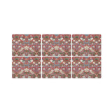 Pimpernel Strawberry Thief Placemats Red Set of 6 | Minimax