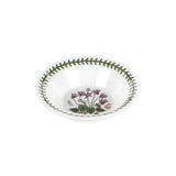 Portmeirion Botanic Garden 15cm oatmeal bowls set with assorted floral designs and green leaf border