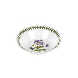 Portmeirion Botanic Garden 15cm oatmeal bowls set with assorted floral designs and green leaf border