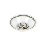 Portmeirion Botanic Garden 15cm oatmeal bowls set with assorted floral designs and green leaf border